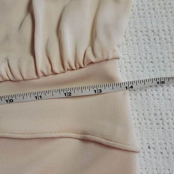 Badgley Mischka Collection Embellished Sheer Blush Maxi Event Lined Sz. 4 Dress - Picture 14 of 15